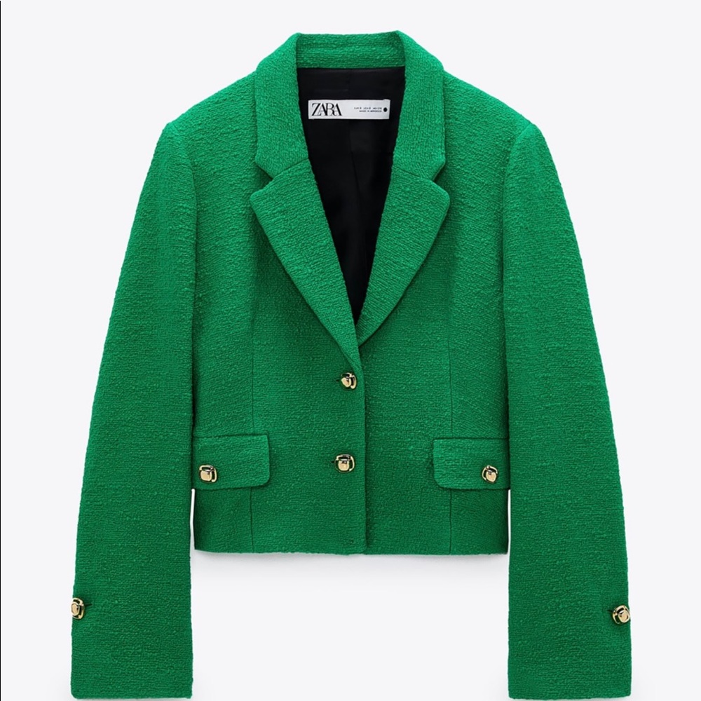 Zara Green Blazer 2021